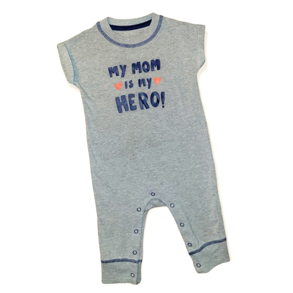 💥4/$25 CAT & JACK "My Mom is My HERO" Jumpsuit Size 3-6m